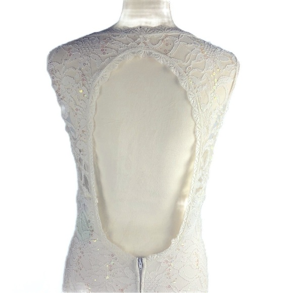 NWT WINDSOR (13/14) White lace dress with rainbow sequins - Picture 5 of 16